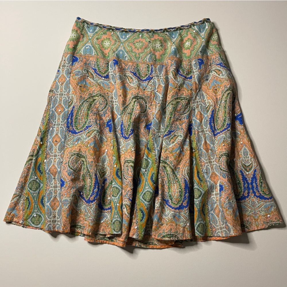 Life Style Women’s Vintage Paisley Mini Skirt Size Medium RN 94153